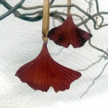 Load image into Gallery viewer, Small ginkgo biloba leaf decoration handmade by Sharon McSwiney