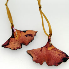 Load image into Gallery viewer, Small ginkgo biloba leaf decoration handmade by Sharon McSwiney