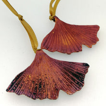 Load image into Gallery viewer, Small ginkgo biloba leaf decoration handmade by Sharon McSwiney