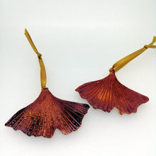 Load image into Gallery viewer, Small ginkgo biloba leaf decoration handmade by Sharon McSwiney