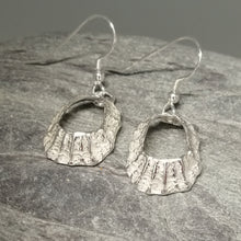 Load image into Gallery viewer, Godrevy limpet shell silver drop earrings handmade by Sharon McSwiney