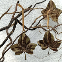 Load image into Gallery viewer, Ivy leaf decoration in brass handmade by Sharon McSwiney