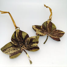 Load image into Gallery viewer, Ivy leaf decoration in brass handmade by Sharon McSwiney