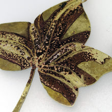 Load image into Gallery viewer, Ivy leaf decoration in brass handmade by Sharon McSwiney