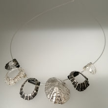 Load image into Gallery viewer, Multi limpet Cornish Coast sterling silver neck piece handmade by Sharon McSwiney