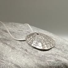 Load image into Gallery viewer, Sennen Cove limpet shell in sterling silver handmade pendant necklace by Sharon McSwiney
