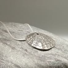 Load image into Gallery viewer, Sennen Cove limpet shell in sterling silver handmade pendant necklace by Sharon McSwiney