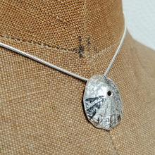 Load image into Gallery viewer, Sennen Cove limpet shell in sterling silver handmade pendant necklace by Sharon McSwiney