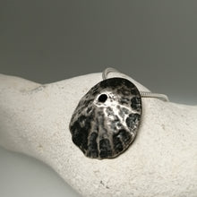 Load image into Gallery viewer, Oxidised silver Sennen Cove pendant necklace handmade by Sharon McSwiney, St Ives