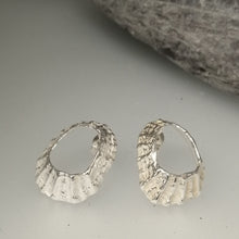 Load image into Gallery viewer, Godrevy limpet silver shell stud earrings handmade by Sharon McSwiney