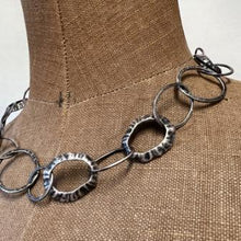 Load image into Gallery viewer, Loopy limpet oxidised necklace pendant