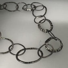 Load image into Gallery viewer, Loopy limpet oxidised necklace pendant