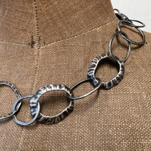 Load image into Gallery viewer, Loopy limpet oxidised necklace pendant