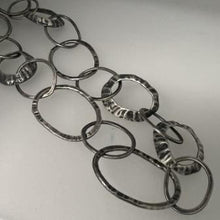 Load image into Gallery viewer, Loopy limpet oxidised necklace pendant