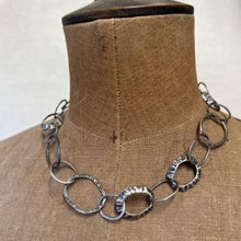 Load image into Gallery viewer, Loopy limpet oxidised necklace pendant