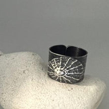 Load image into Gallery viewer, Oxidised Marazion adjustable full limpet shell ring