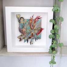 Load image into Gallery viewer, Framed mermaid with heart picture handmade in St Ives by Sharon McSwiney