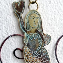 Load image into Gallery viewer, Mermaid with heart wall piece