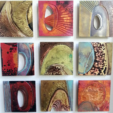 Load image into Gallery viewer, Textured metalwork squares individually handmade by Sharon McSwiney
