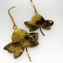 Load image into Gallery viewer, Ivy leaf decoration in brass handmade by Sharon McSwiney