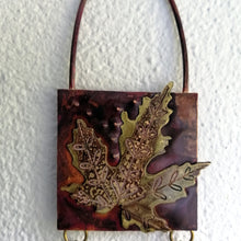 Load image into Gallery viewer, Mini metalwork leaf panel handmade by Sharon McSwiney