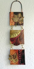 Load image into Gallery viewer, Mini panel with leaf decorations in copper & brass handmade by Sharon McSwiney