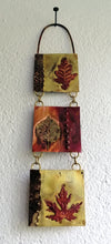 Load image into Gallery viewer, Mini panel with leaf decorations in copper &amp; brass handmade by Sharon McSwiney
