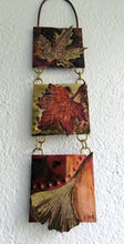 Load image into Gallery viewer, Mini panel with leaf decorations in copper & brass handmade by Sharon McSwiney