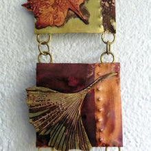 Load image into Gallery viewer, Mini metalwork leaf panel handmade by Sharon McSwiney