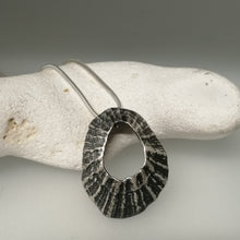 Load image into Gallery viewer, oxidised silver large Godrevy limpet shell necklace handmade by Sharon McSwiney