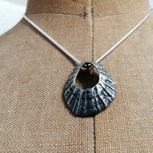 Load image into Gallery viewer, oxidised silver large Godrevy limpet shell necklace handmade by Sharon McSwiney