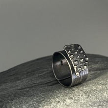 Load image into Gallery viewer, Porthmeor oxidised urchin fragment adjustable ring