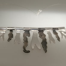 Load image into Gallery viewer, Reverse of multi seaweed silver collar necklace by Sharon McSwiney St Ives
