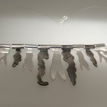 Load image into Gallery viewer, Reverse of multi seaweed silver collar necklace by Sharon McSwiney St Ives
