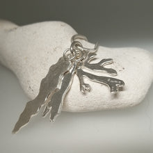 Load image into Gallery viewer, Seaweed bunch sterling silver necklace pendant by Sharon McSwiney St Ives in gift box