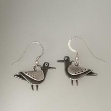 Load image into Gallery viewer, Oxidised silver gull earrings