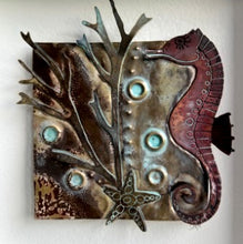 Load image into Gallery viewer, Copper seahorse picture