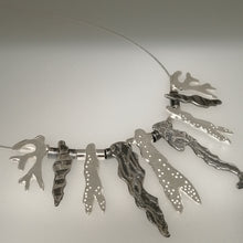 Load image into Gallery viewer, Multi seaweed sterling silver collar necklace handmade by Sharon McSwiney