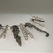 Load image into Gallery viewer, Multi seaweed sterling silver collar necklace handmade by Sharon McSwiney