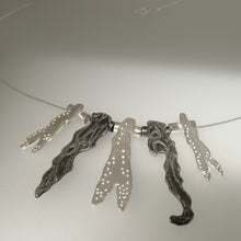 Load image into Gallery viewer, Multi seaweed sterling silver collar necklace handmade by Sharon McSwiney