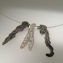 Load image into Gallery viewer, Multi seaweed sterling silver collar necklace handmade by Sharon McSwiney