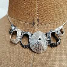 Load image into Gallery viewer, Multi limpet Cornish Coast sterling silver neck piece handmade by Sharon McSwiney