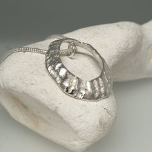 Load image into Gallery viewer, Large Marazion beach limpet silver necklace handmade by Sharon McSwiney St Ives 
