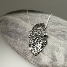 Load image into Gallery viewer, Oxidised silver beach find fragment pendant necklace by Sharon McSwiney St Ives
