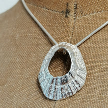 Load image into Gallery viewer, A large sterling silver Godrevy limpet shell necklace handmade by Sharon McSwiney