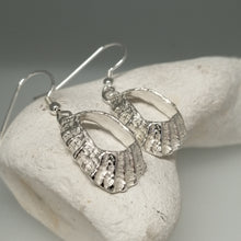 Load image into Gallery viewer, Godrevy limpet shell silver drop earrings handmade by Sharon McSwiney
