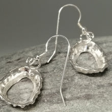 Load image into Gallery viewer, Godrevy limpet shell silver drop earrings handmade by Sharon McSwiney
