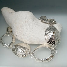 Load image into Gallery viewer, cornish coast silver bracelet handmade by Sharon McSwiney