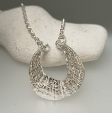 Load image into Gallery viewer, St Ives Harbour silver limpet pendant necklace handmade by Sharon McSwiney