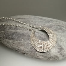 Load image into Gallery viewer, St Ives Harbour silver limpet pendant necklace handmade by Sharon McSwiney
